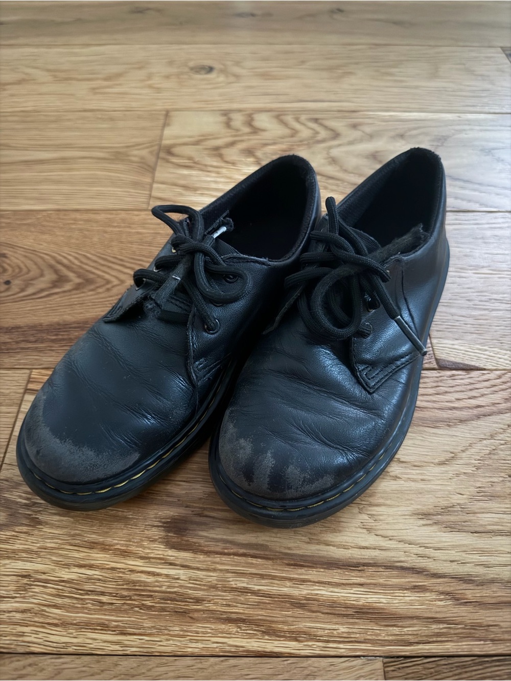 Dr. Martens 1461 Junior Black Leather Oxford Shoes Kids Size 2